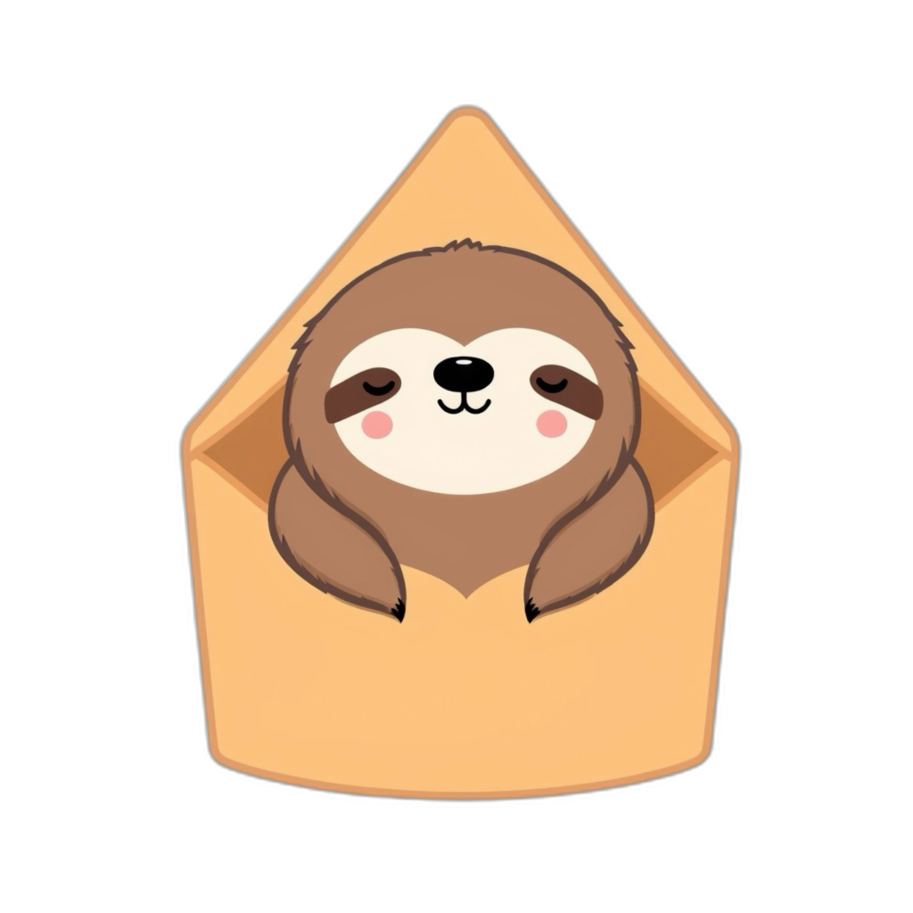 PitchPeek mascot, a cosy sloth peeking out of a tent